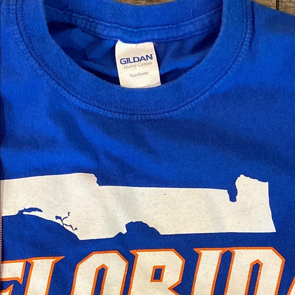 Gildan Florida Gators Blue Orange White Graphic Short Sleeve Graphic Tee NCAA - Picture 3 of 4
